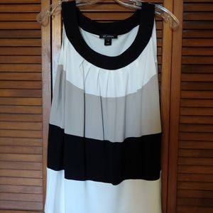 St John Black label sleeveless blouse